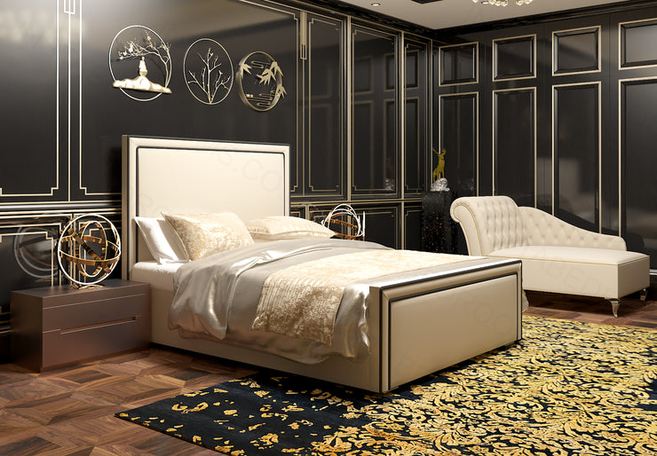 The Chenille Luxury Bed side view