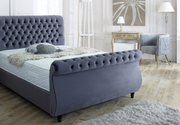 Cyper Chesterfield Bed Foot Panel Close up